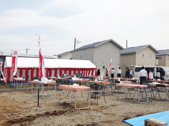 住宅展示販売でのバーベキュー